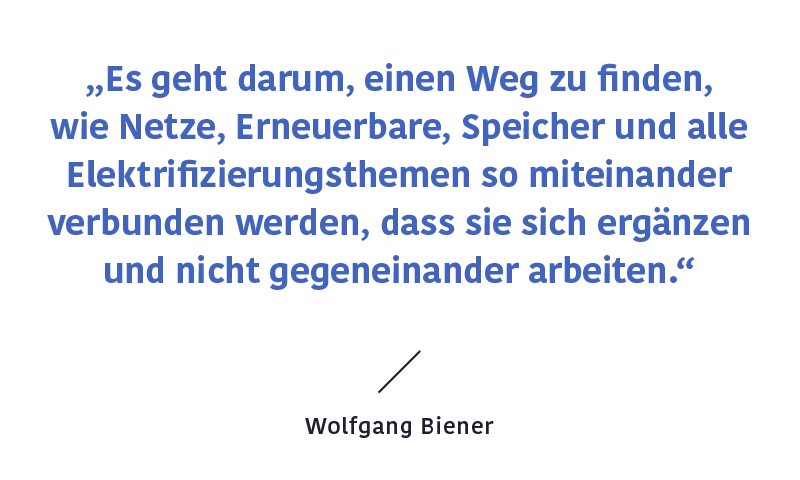 Zitat Wolfgang Biener über integrierten Netzausbau