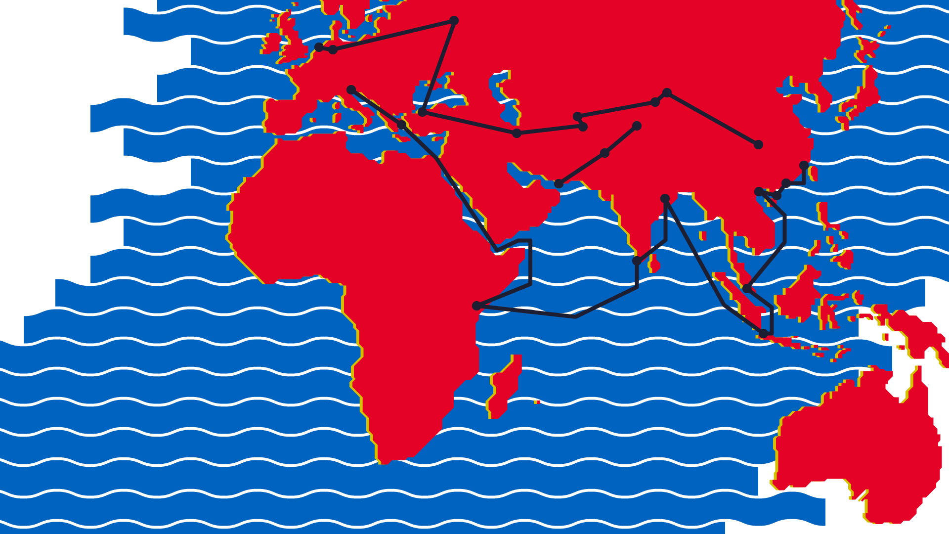 Verlauf "Neue Seidenstraße" von China nach Europa