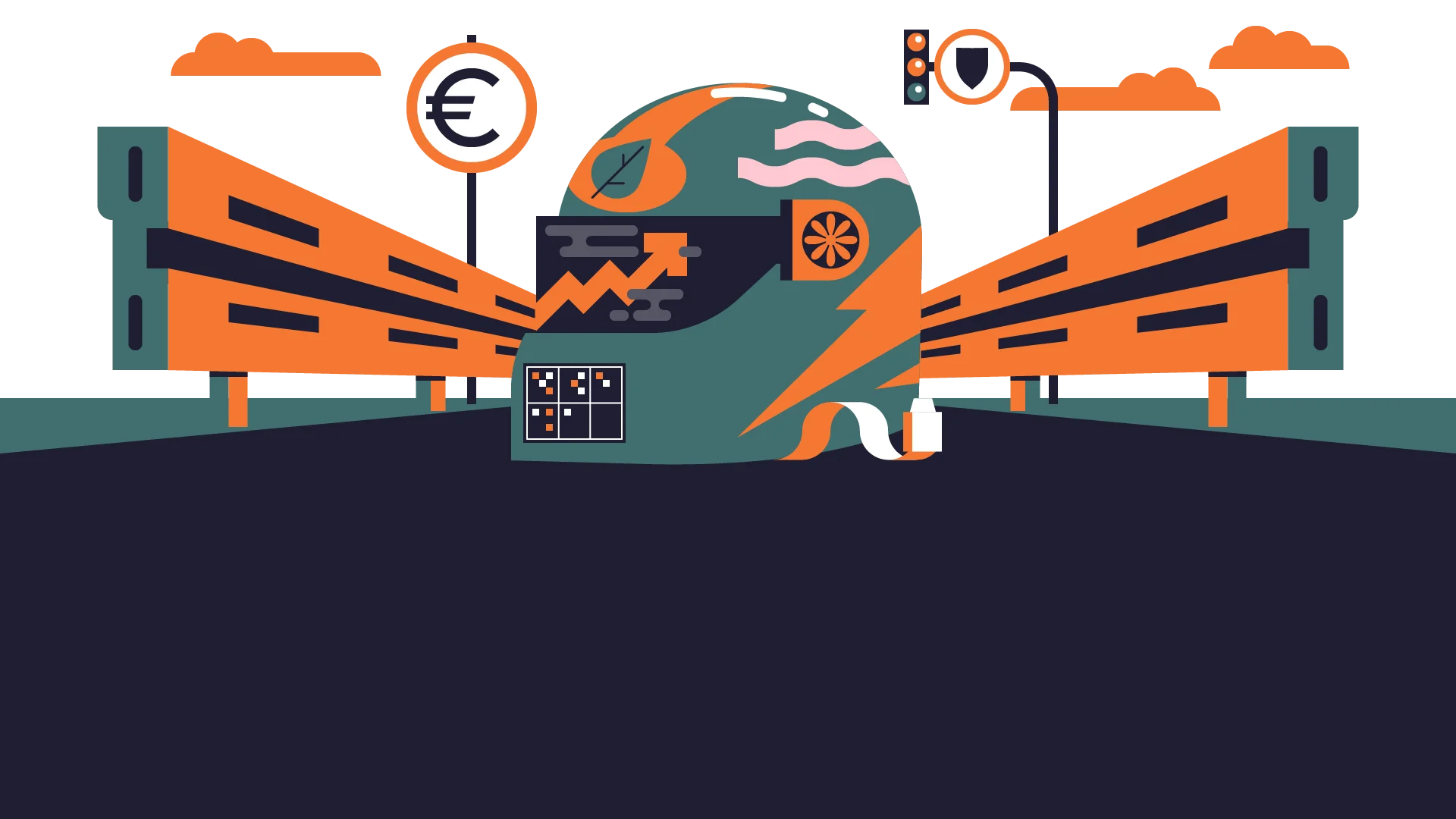 Illustration Leitplanken der Energiewende