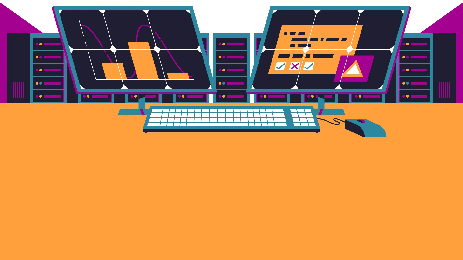 Illustration Computer mit Photovoltaiksymbolen