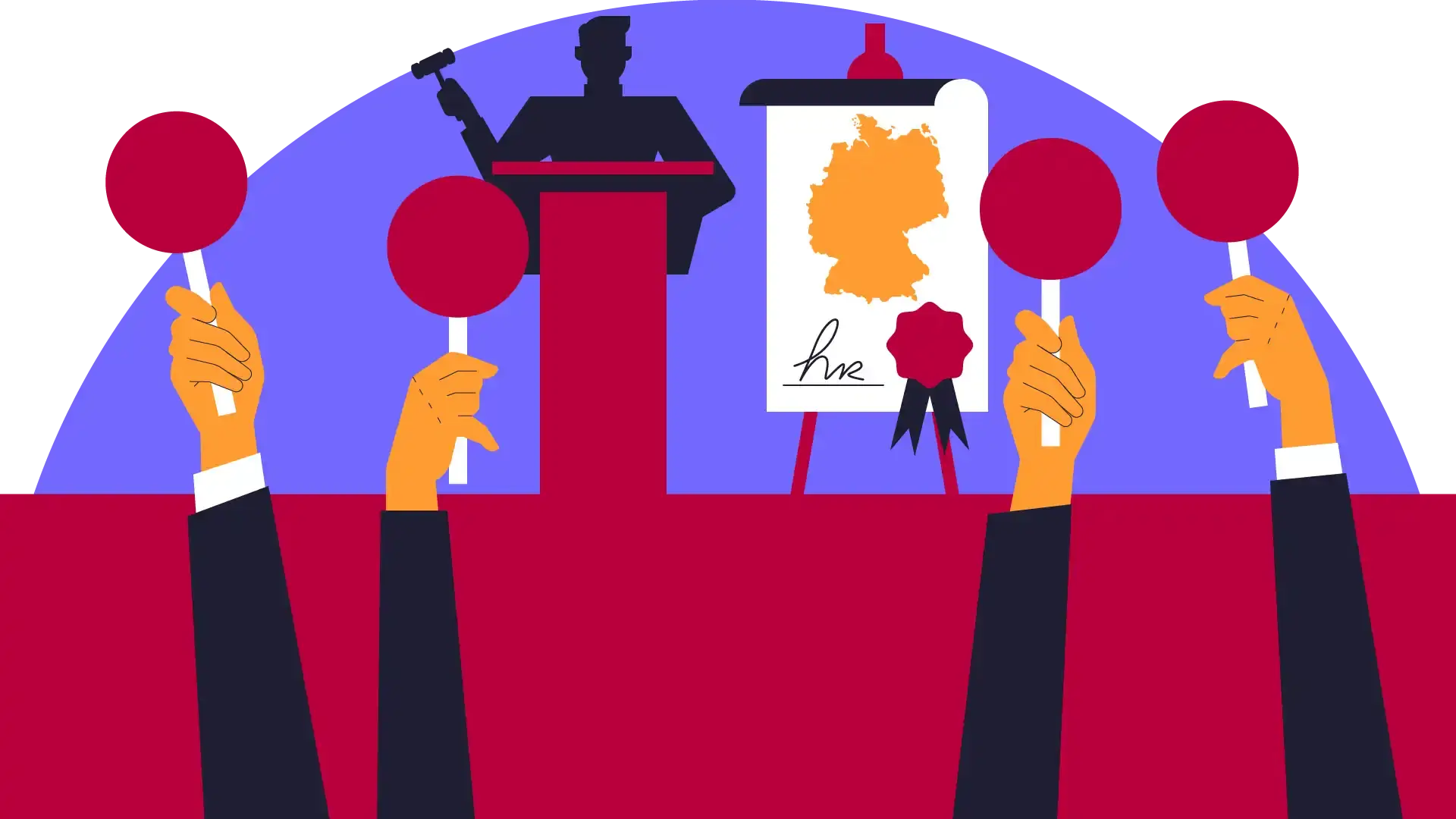 Illustration Auktion von Staatsanleihen