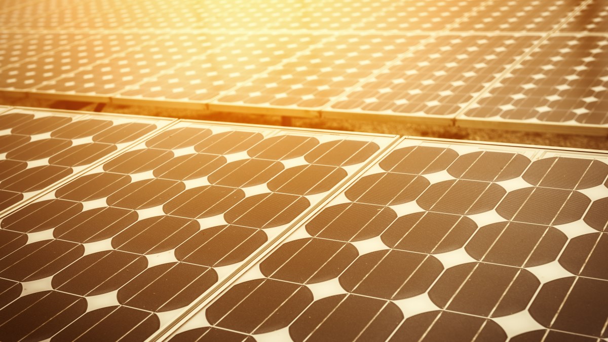 Solarzellen im Sonnenlicht