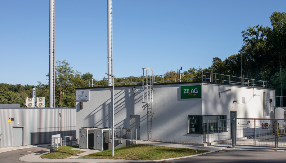 2ORIZON-Anlage mit Elektrolyseur und Wärmezentrale der ZEAG Energie AG ©ZEAG Energie AG